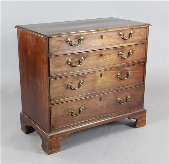 A George III mahogany chest, W.2ft 10in. D.1ft 6in. H.2ft 8in.